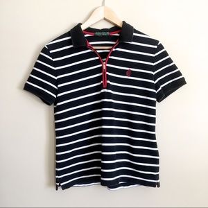 Vintage Ralph Lauren Striped Polo Crop Top